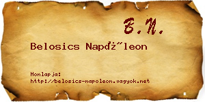 Belosics Napóleon névjegykártya